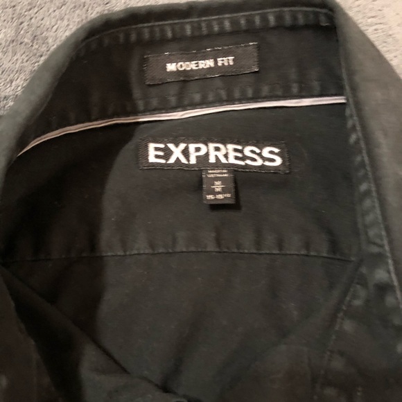 {x2 HP🎉} Men’s * Express Black Long sleeve Button Down - Picture 4 of 7